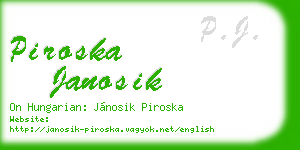 piroska janosik business card